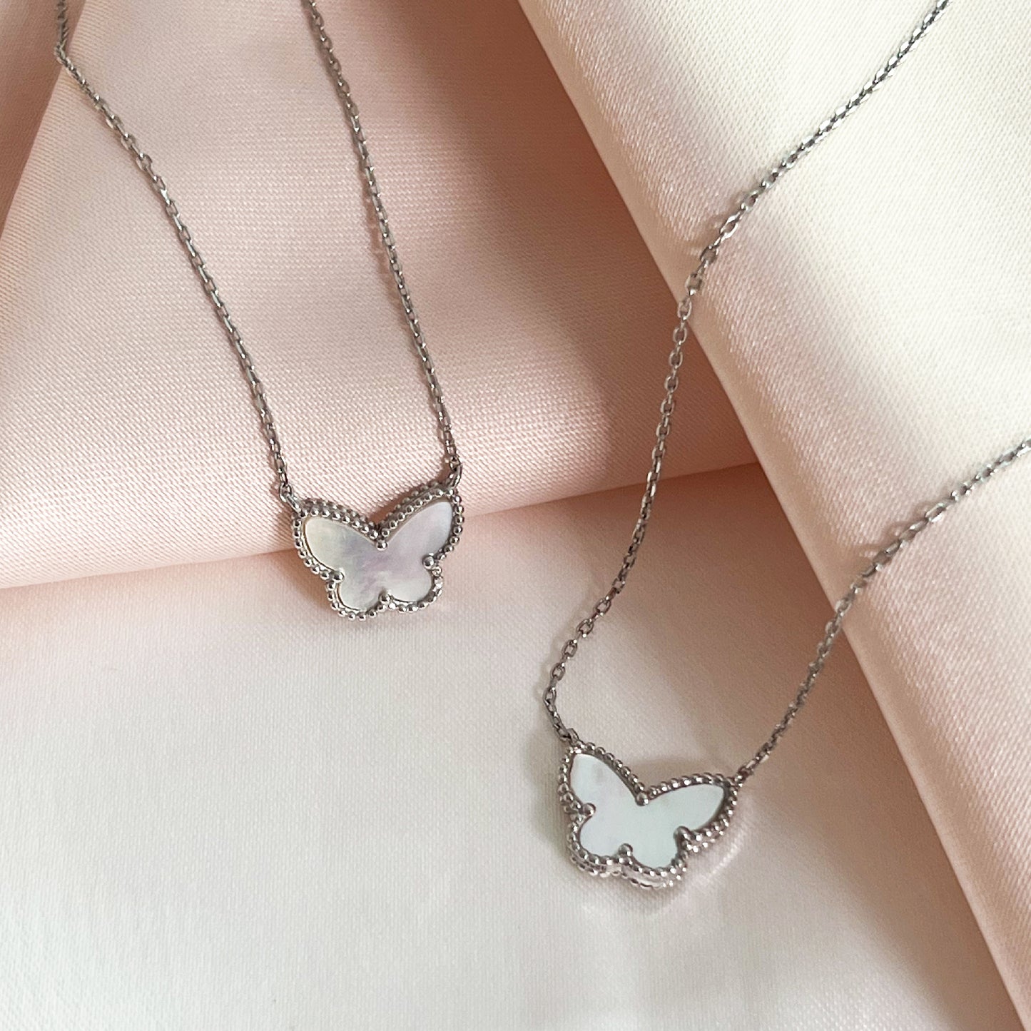 Designer Butterfly Necklace in Silver from Alexandra Marks Jewelry