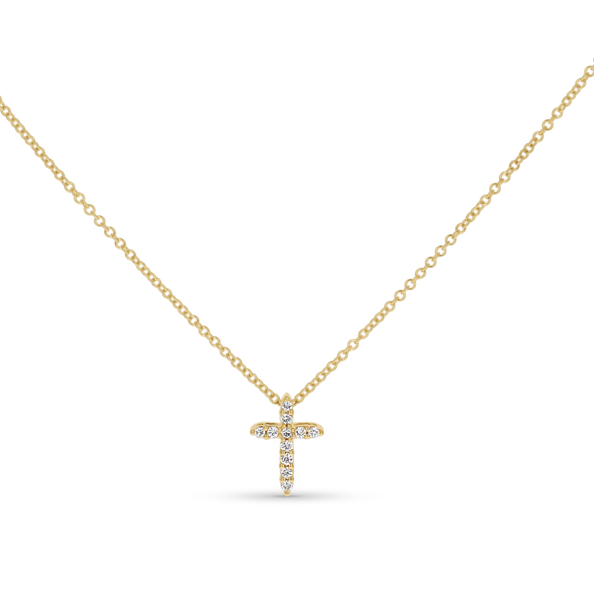 Diamond Classic Cross Necklace in Gold from Alexandra marks Jewelry