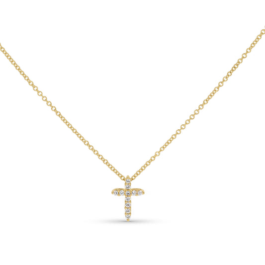 Diamond Classic Cross Necklace in Gold from Alexandra marks Jewelry