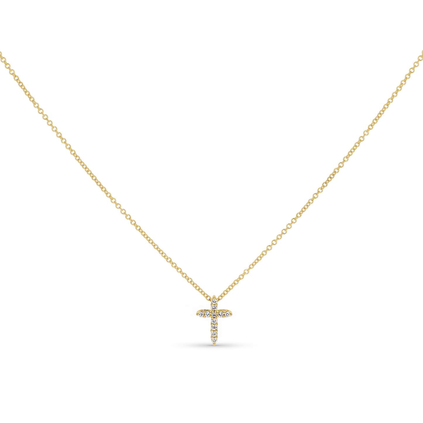 Dainty Diamond Cross Necklace from Alexandra Marks Jewelry