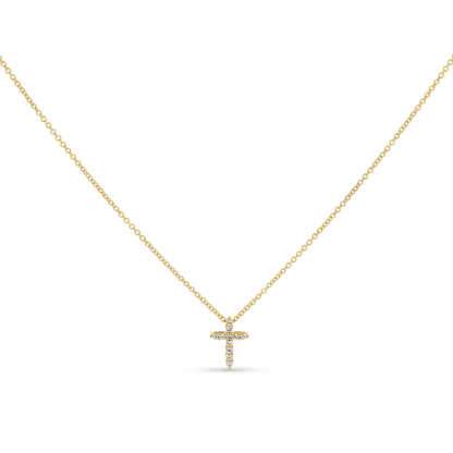 Dainty Diamond Cross Necklace from Alexandra Marks Jewelry