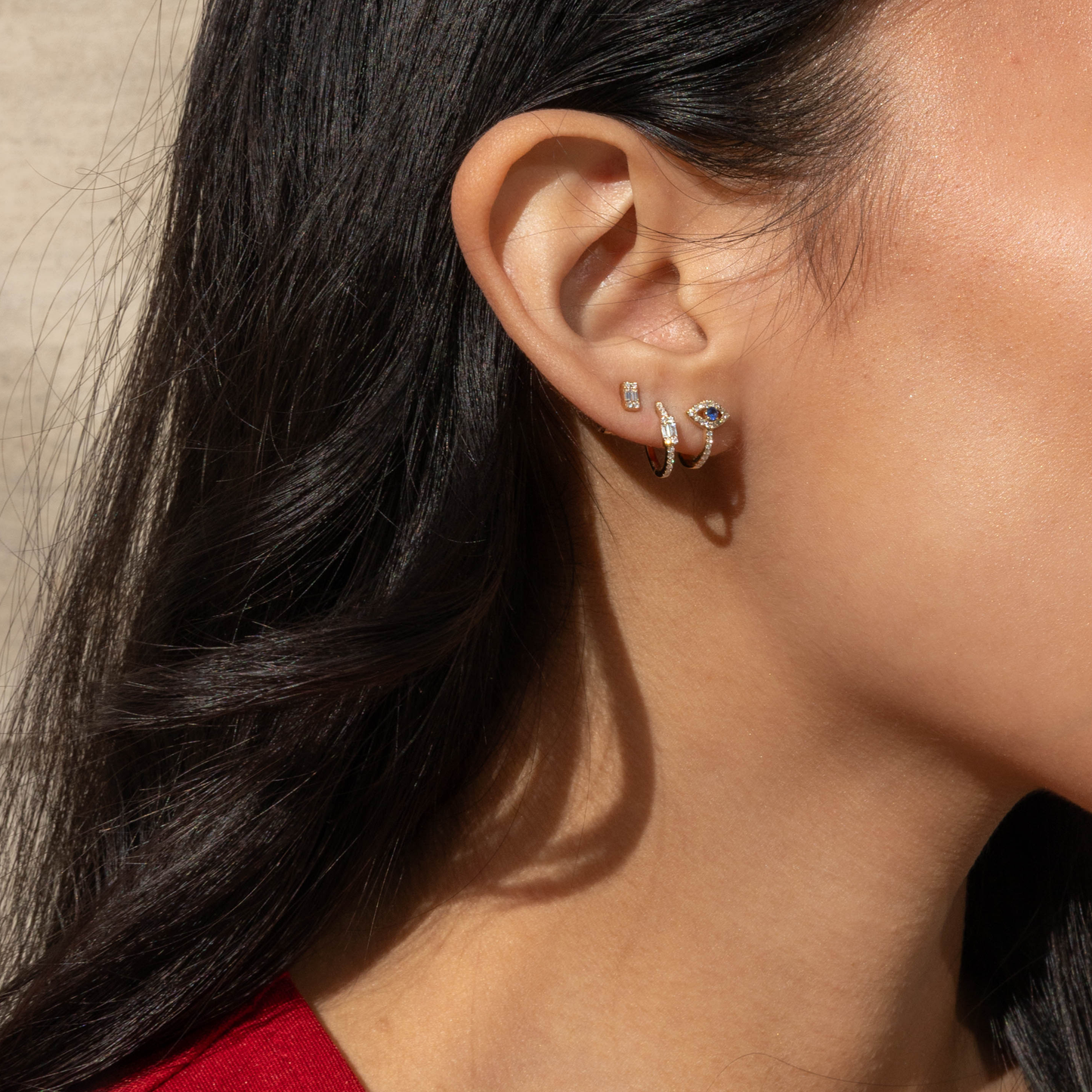 Diamond Huggie Hoops from Alexandra Marks Jewelry