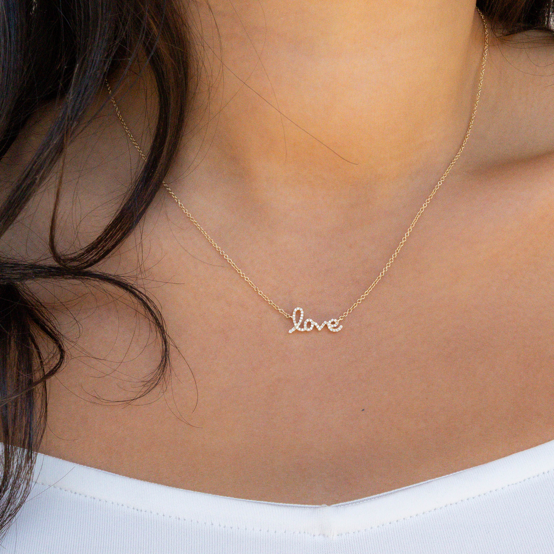 Love Necklace in Yellow Gold 
