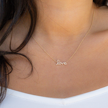 Love Necklace in Yellow Gold 