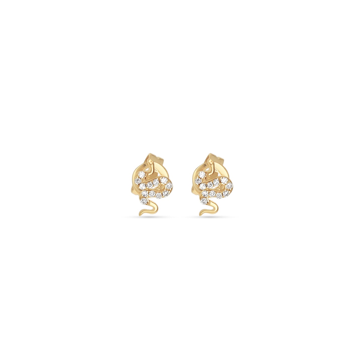 Dainty Diamond Snake Studs from Alexandra Marks Jewelry