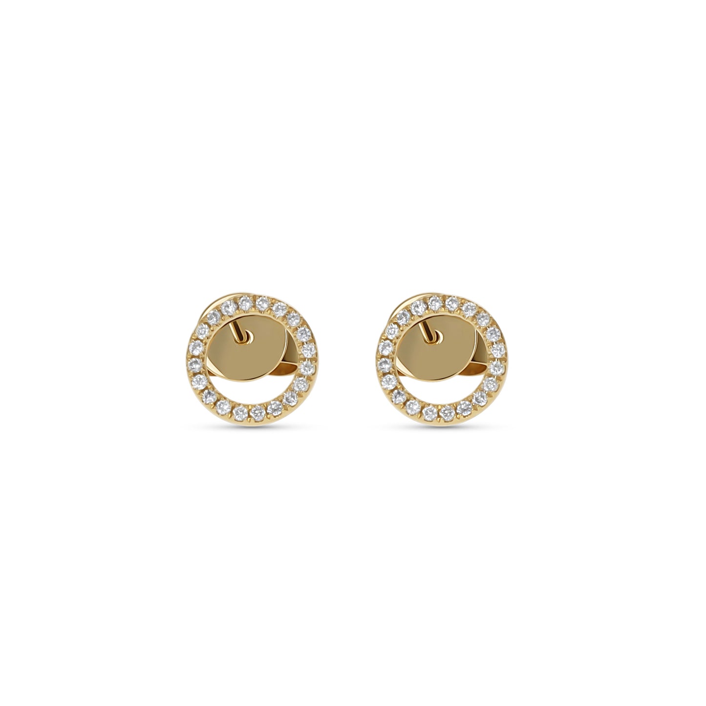 Diamond Open Circle Stud Earrings from Alexandra Marks Jewelry