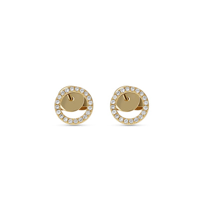 Diamond Open Circle Stud Earrings from Alexandra Marks Jewelry