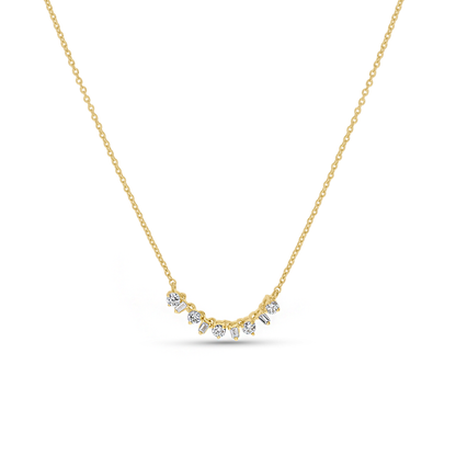 Mixed Diamond Bar Necklace in Gold from Alexandra Marks Jewelry