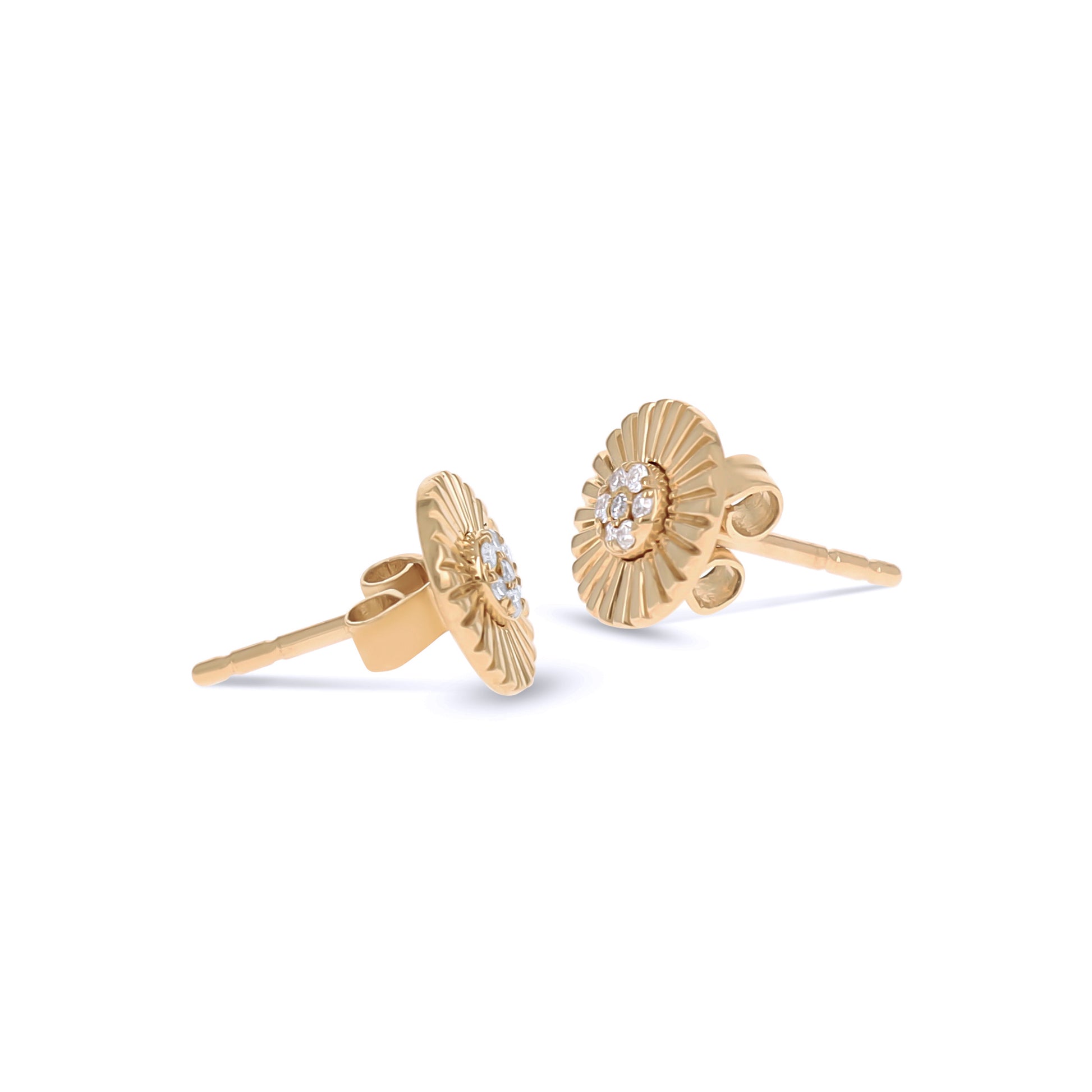 Diamond Fashion Stud Earrings in Gold from Alexandra Marks Jewelry