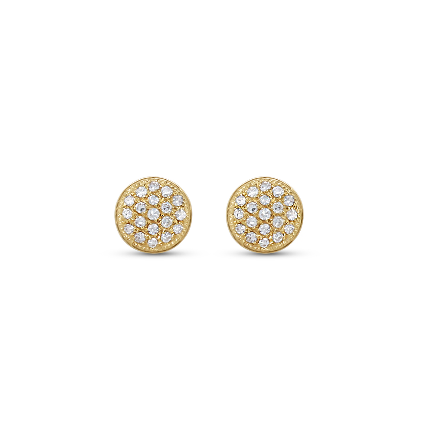 Diamond Disc Dome Earrings | Alexandra Marks Jewelry