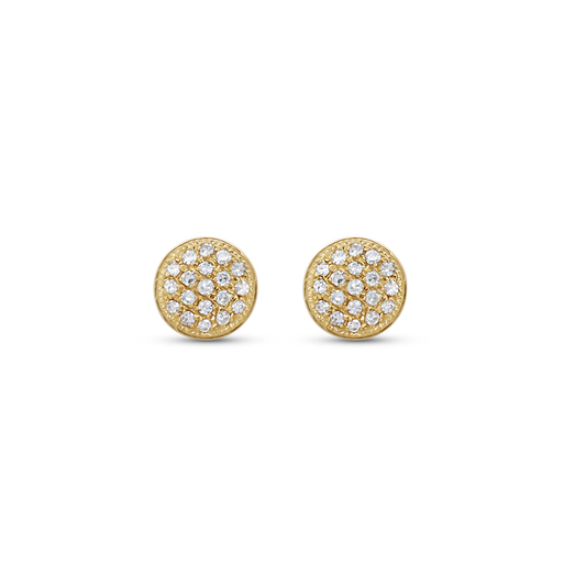 Diamond Disc Dome Earrings | Alexandra Marks Jewelry