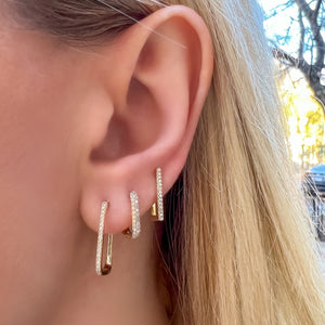 Square Diamond Hoop Earrings from Alexandra Marks Jewelry