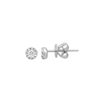 White Gold & Diamond Small Halo Stud Earrings from Alexandra Marks Jewelry