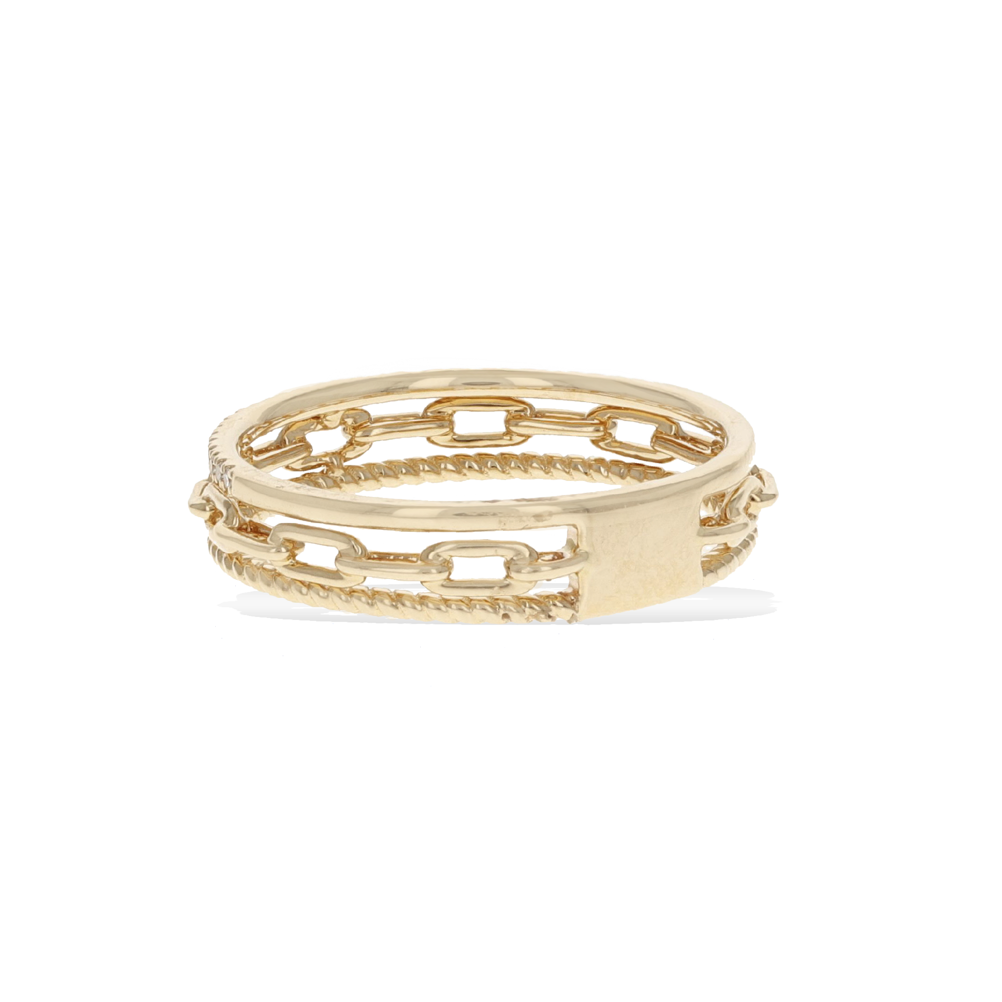 Diamond Fashion Ring in 14k Yellow Gold - Alexandra Marks Jewelry