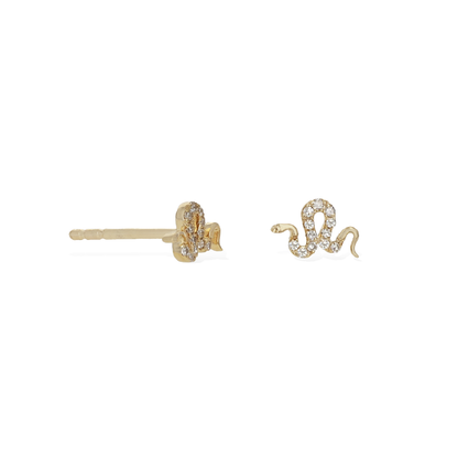 Tiny Snake Stud Earrings in Gold from Alexandra Marks Jewelry