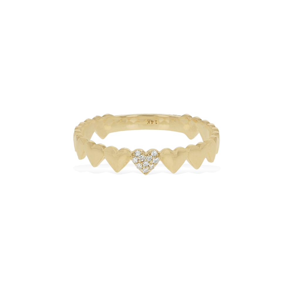 
            
                Load image into Gallery viewer, Diamond Heart Ring in 14k Gold from Alexandra Marks Jewelry
            
        