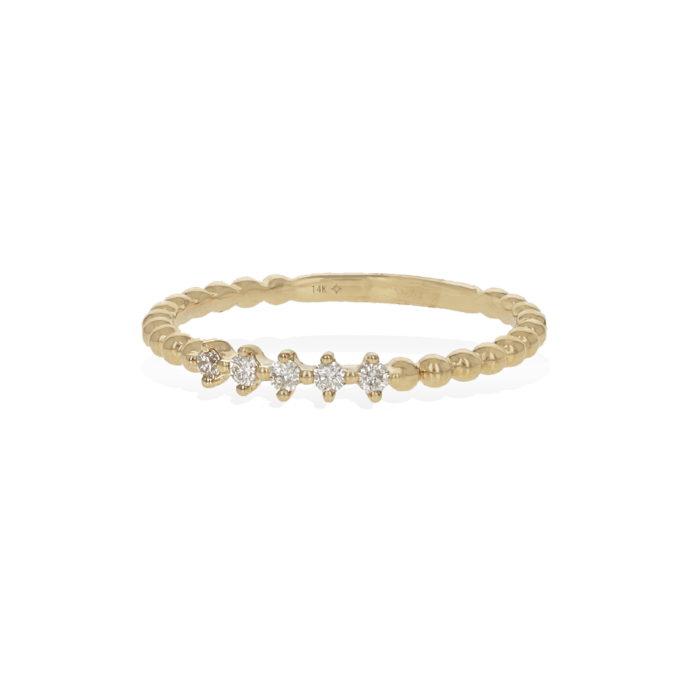 Simple Diamond Stacking Ring in 14k Gold from Alexandra marks Jewelry