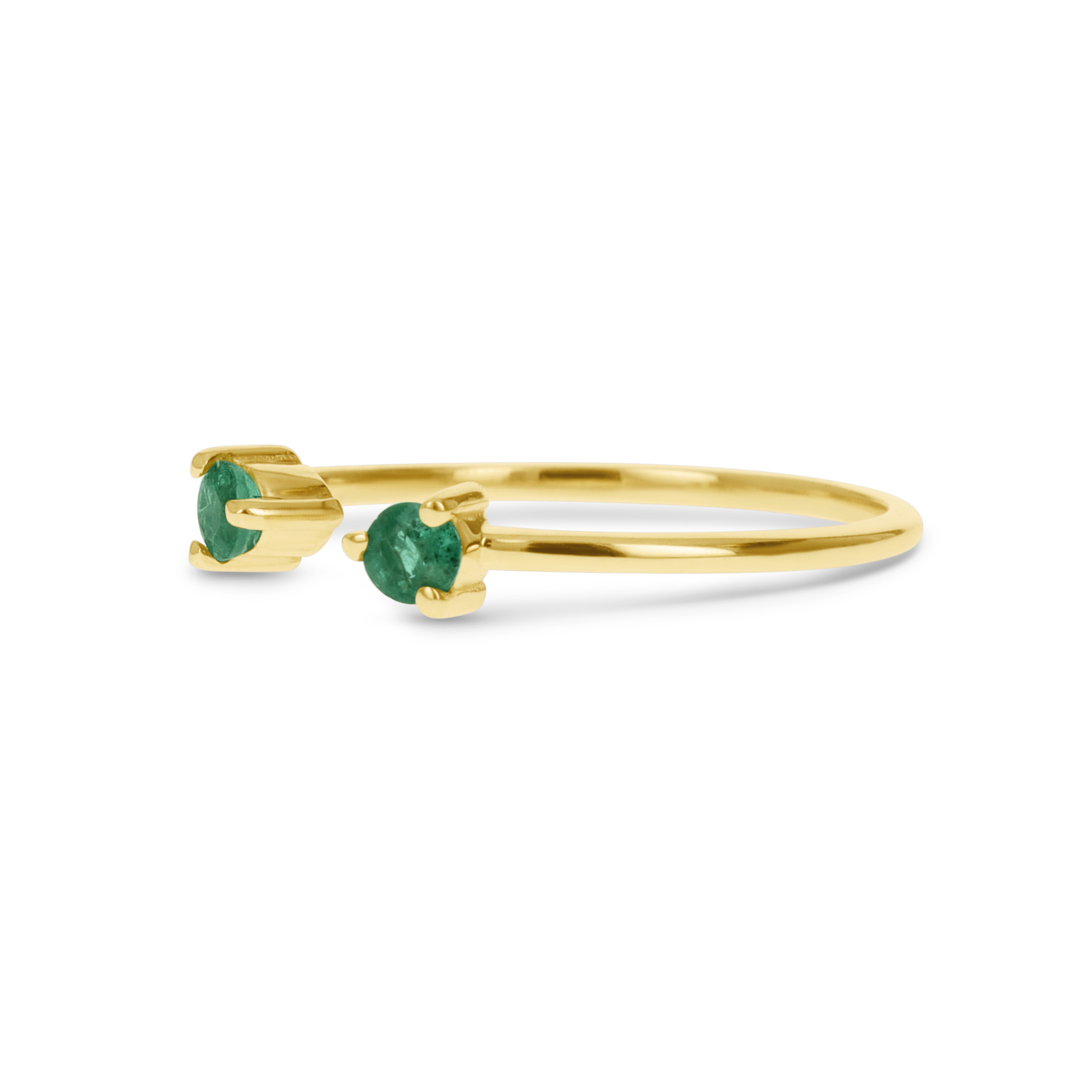 Emerald Birthstone Dainty Gold Ring from Alexandra Marks Jewelry
