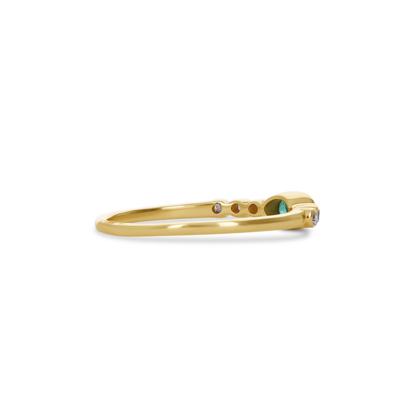 Dainty Emerald Ring in Gold