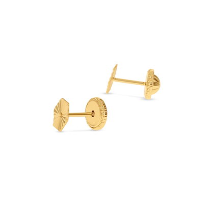 Dainty Geometric 14kt Gold Stud Earrings | Alexandra Marks Jewelry