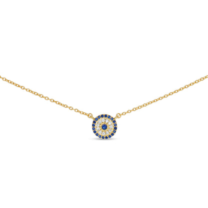 Evil Eye Disc Necklace in Gold From Alexandra Marks Jewelry