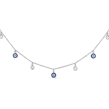 Evil Eye Silver Choker Necklace - Alexandra Marks Jewelry