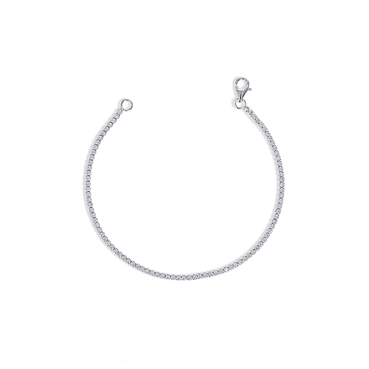 Extra Small CZ Silver Tennis Bracelet from Alexandra Marks Jewelry