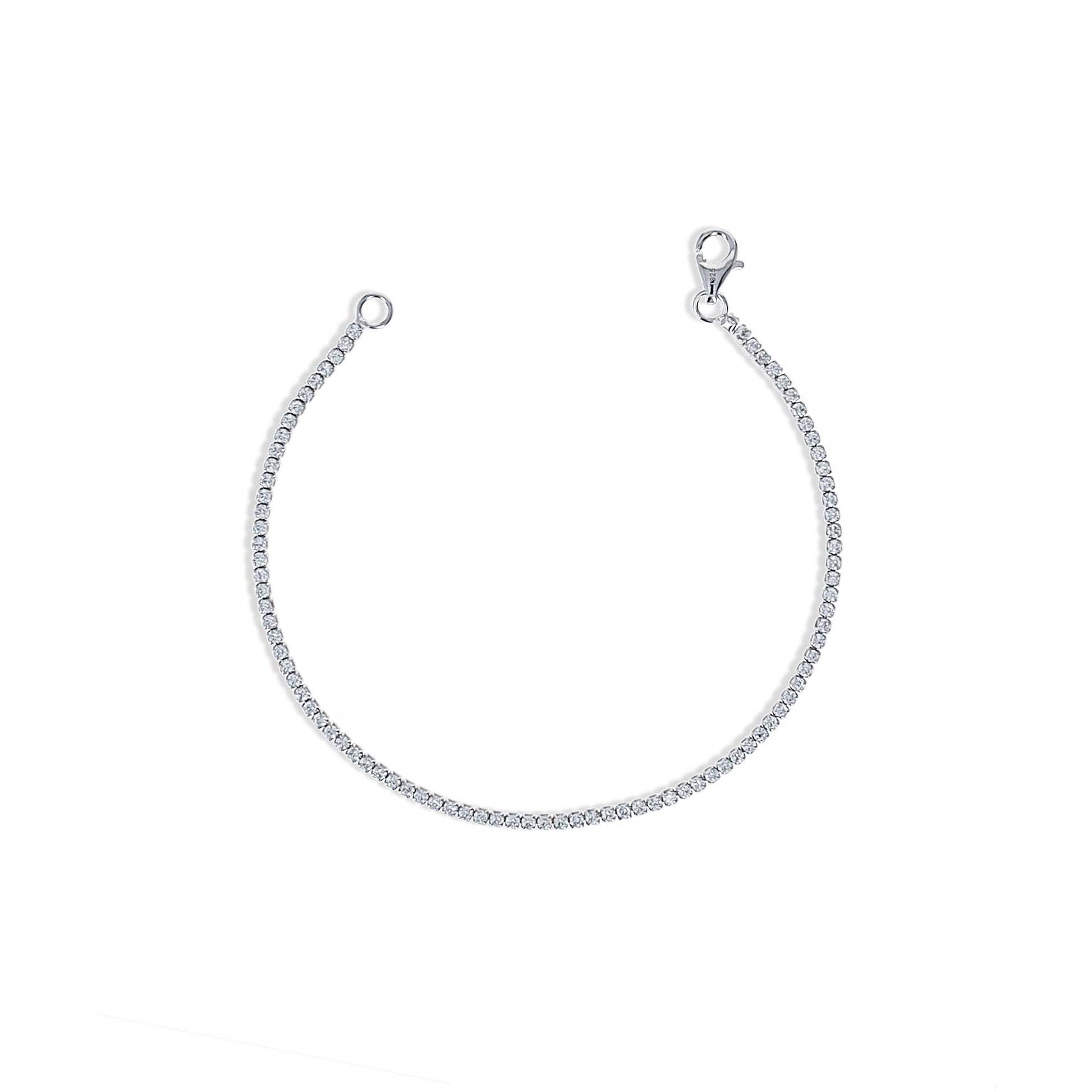 Extra Small CZ Silver Tennis Bracelet from Alexandra Marks Jewelry