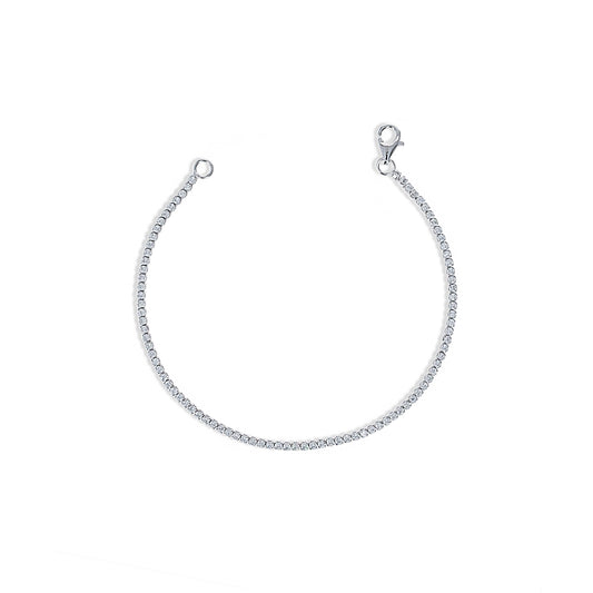 Extra Small CZ Silver Tennis Bracelet from Alexandra Marks Jewelry