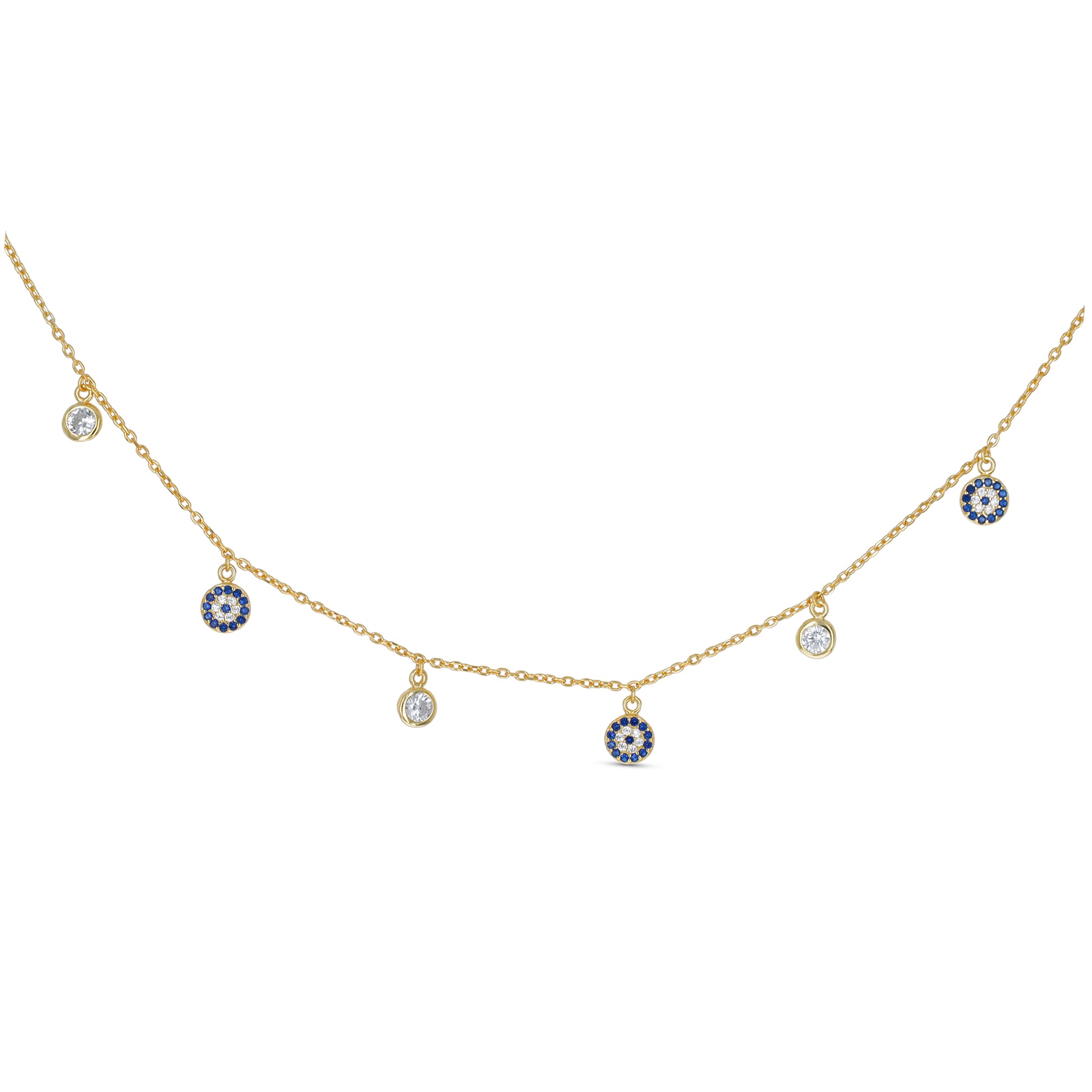 Gold Evil Eye Choker Necklace - Alexandra Marks Jewelry