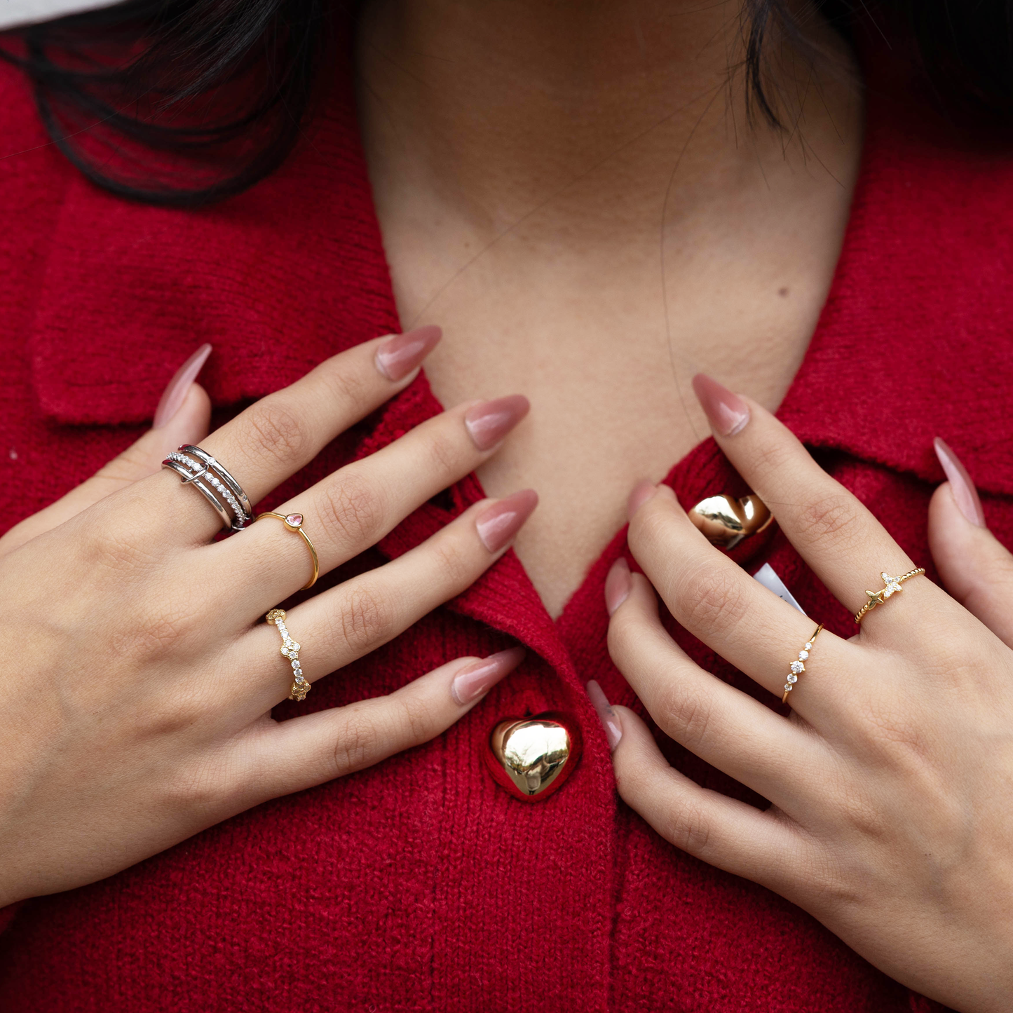 Dainty Rings in Silver & Gold 