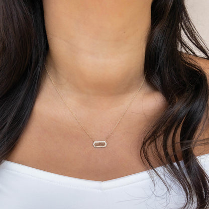 Diamond Hexagon Layering Necklace in Gold from Alexandra Marks Jewelry