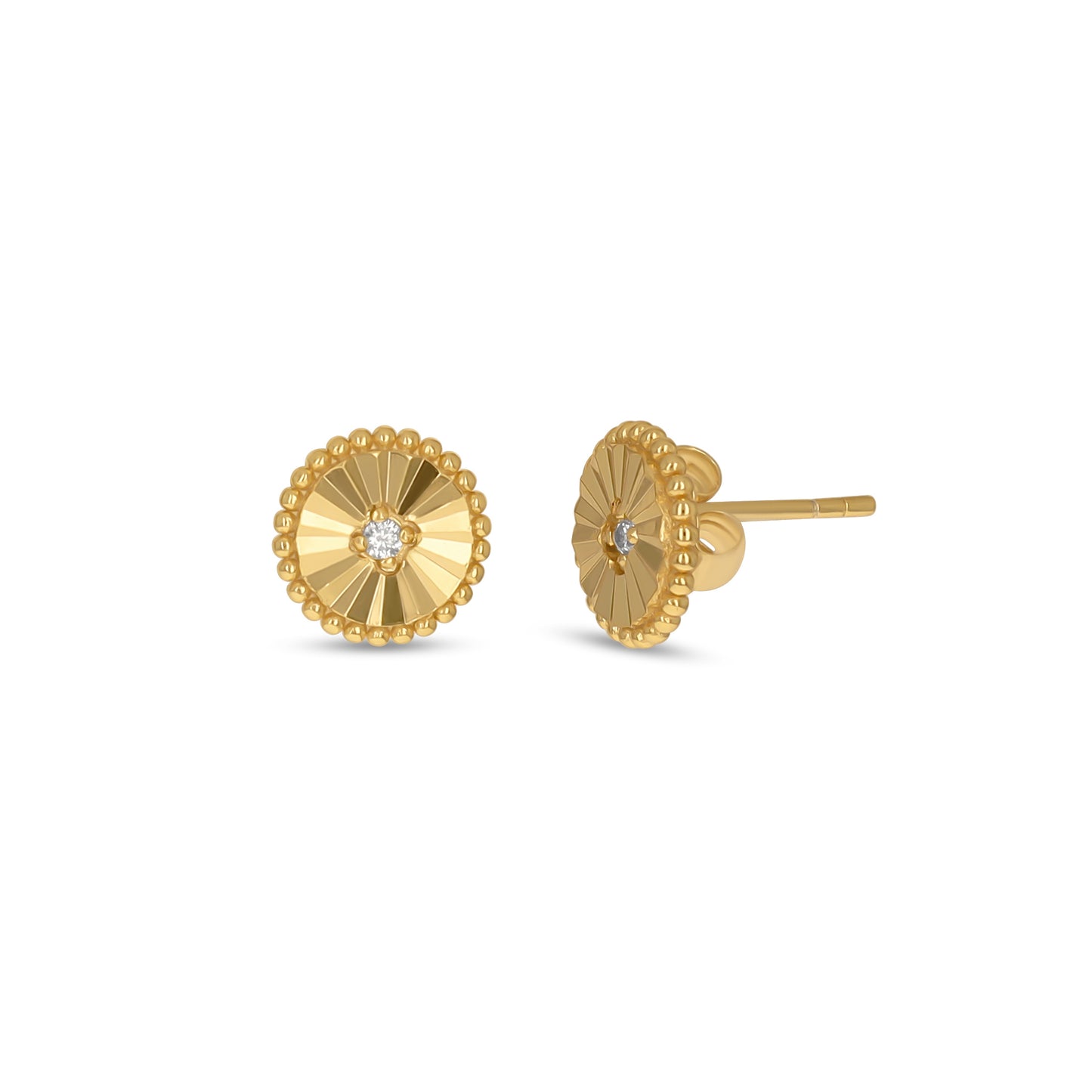 Bright Starburst Gold Earrings