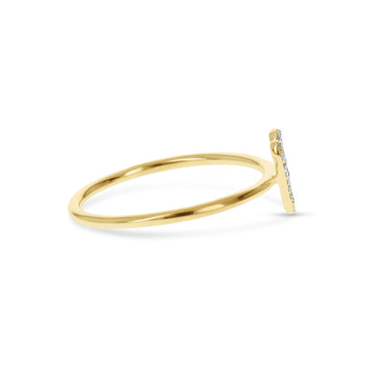 Simple Heart Ring with Diamonds