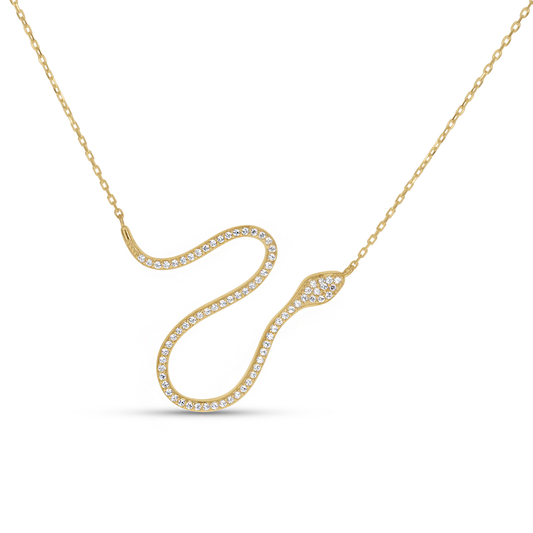 Gold Bold Snake Statement Necklace From Alexandra Marks Jewelry