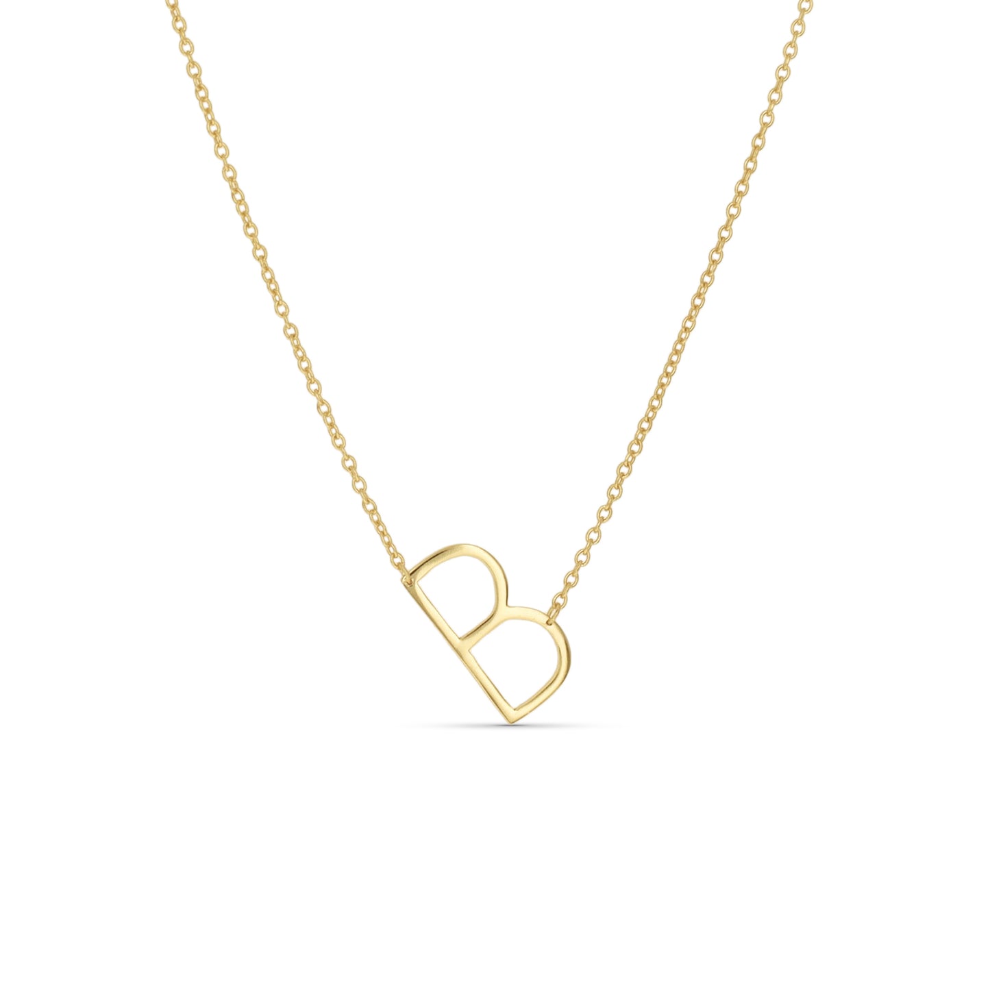 Gold Letter B Initial Necklace from Alexandra Marks Jewelry