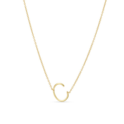 Gold Letter C Initial Necklace from Alexandra Marks Jewelry