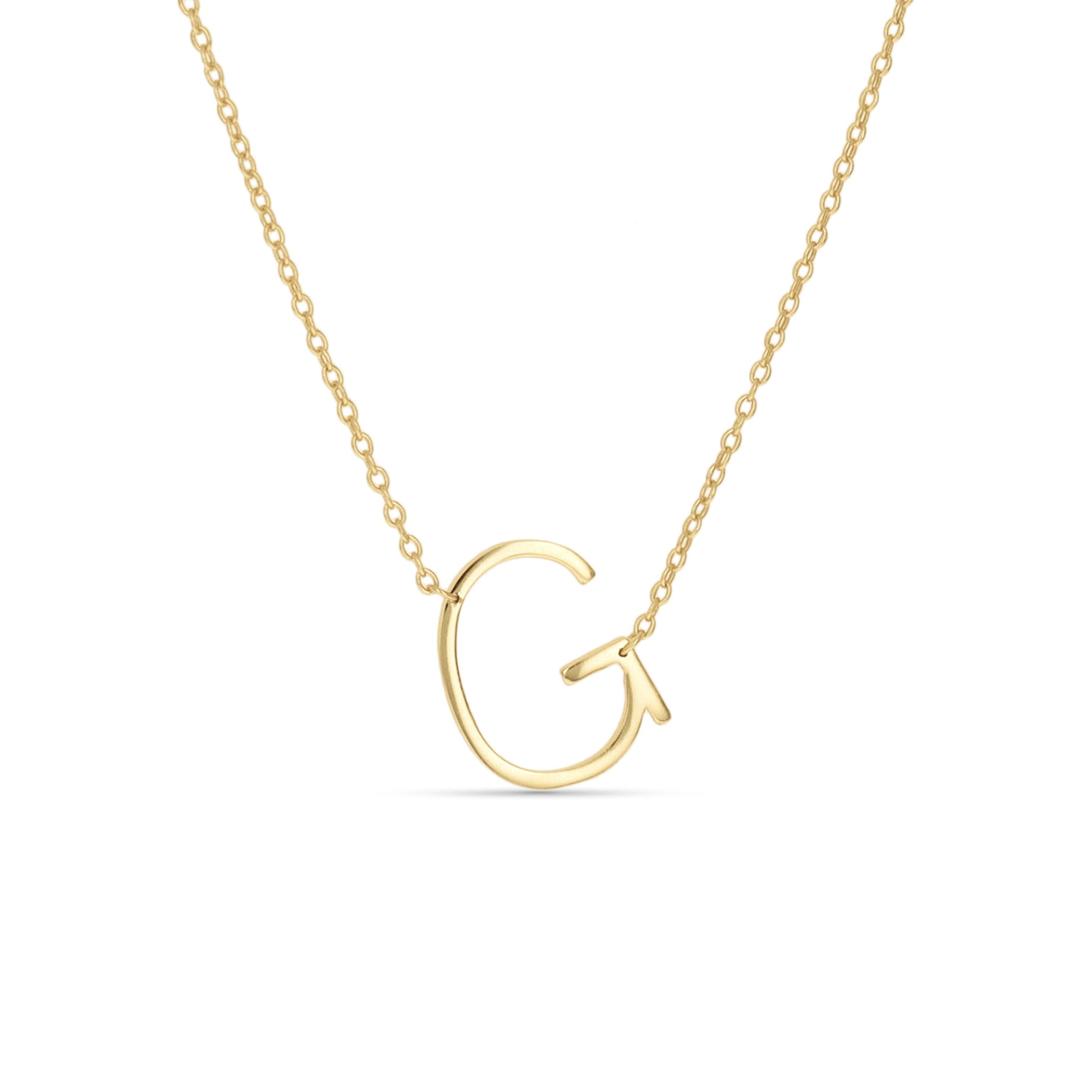 Letter G Necklace in Gold From Alexandra Marks Jewelry