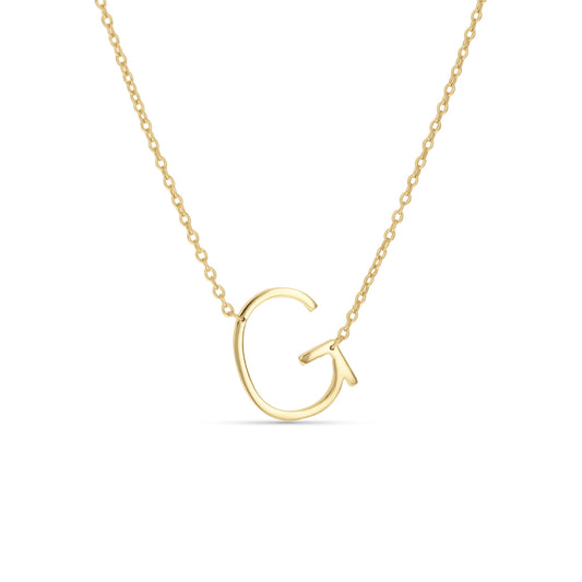 Letter G Necklace in Gold From Alexandra Marks Jewelry