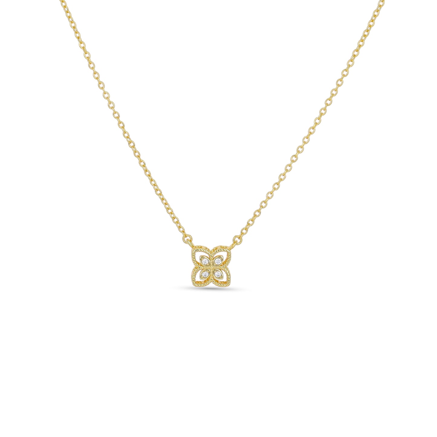 Gold Pointed Clover Necklace | Alexandra Marks Jewelry