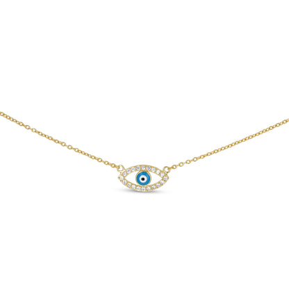 Lucky Evil Eye Necklace in Gold From Alexandra Marks Jewelry