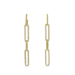 Gold Paperclip Drop Earrings from Alexandra Marks Jewelry