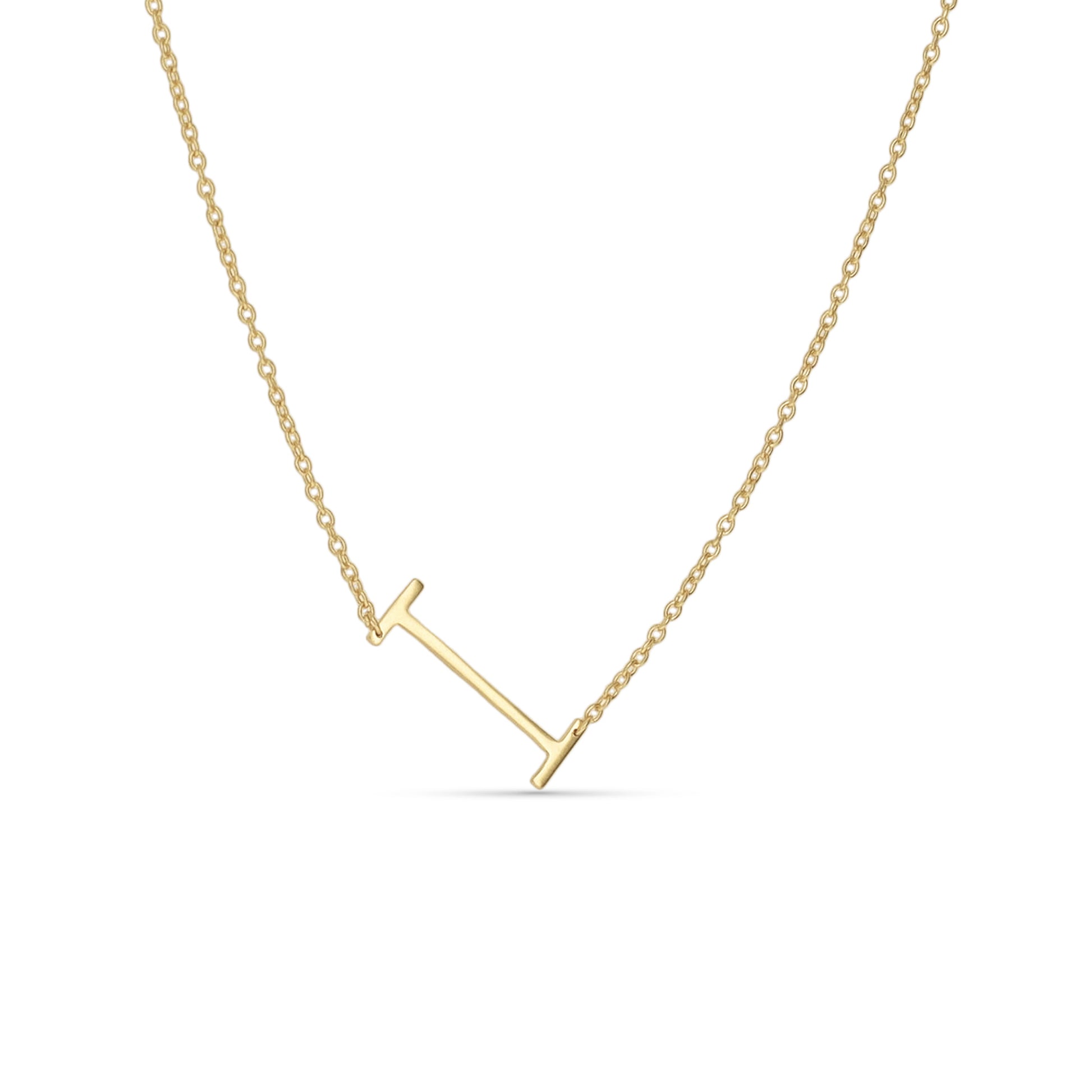 Shop Sideways Initial Necklaces Alexandra Marks Jewelry