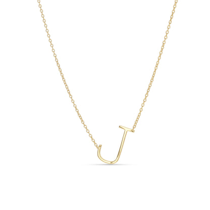 Gold Letter J Initial Necklace - Alexandra Marks Jewelry