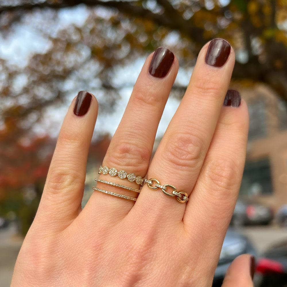 Double stacked diamond ring Clearance