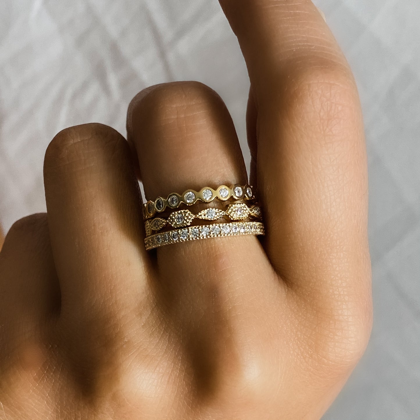 Gold Stacking Rings from Alexandra Marks Jewelry 