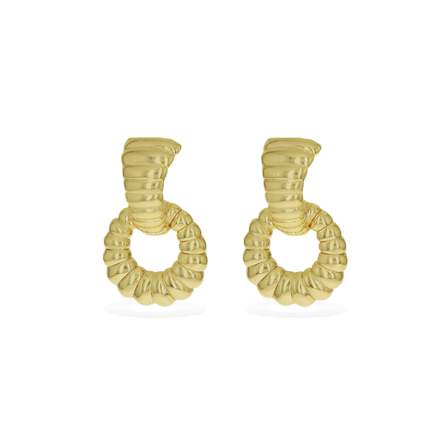 Gold Door Knocker Earrings