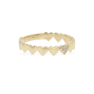 Pave' Diamond Heart Eternity Ring | Alexandra Marks Jewelry