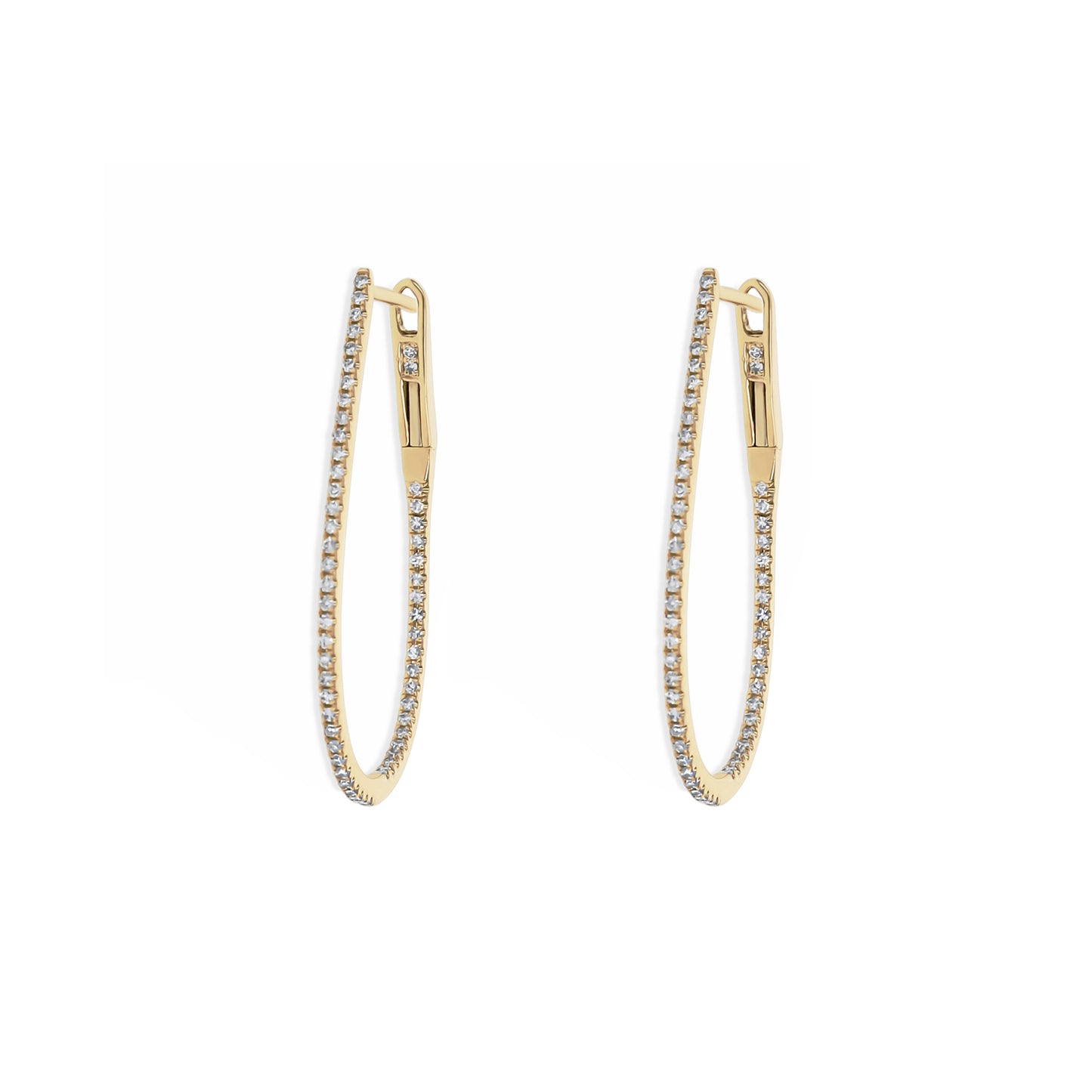 Diamond Oval Hoop Earrings from Alexandra Marks Jewelry