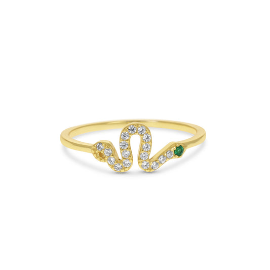 Dainty Gold Snake Ring - Alexandra Marks Jewelry